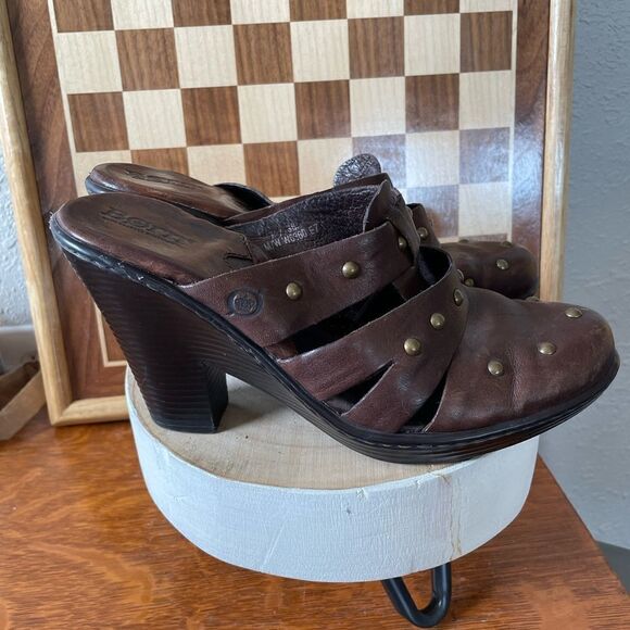 Born Leather Heeled Sandals Size 7 EUC - Picture 2 of 9